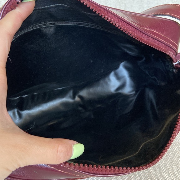 Celine Wine Suede Logo Crossbody - Picture 7 of 17